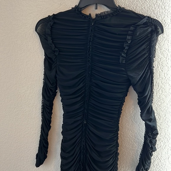 NBD Las Olas Long Sleeve Mini Dress in Black - Picture 7 of 8